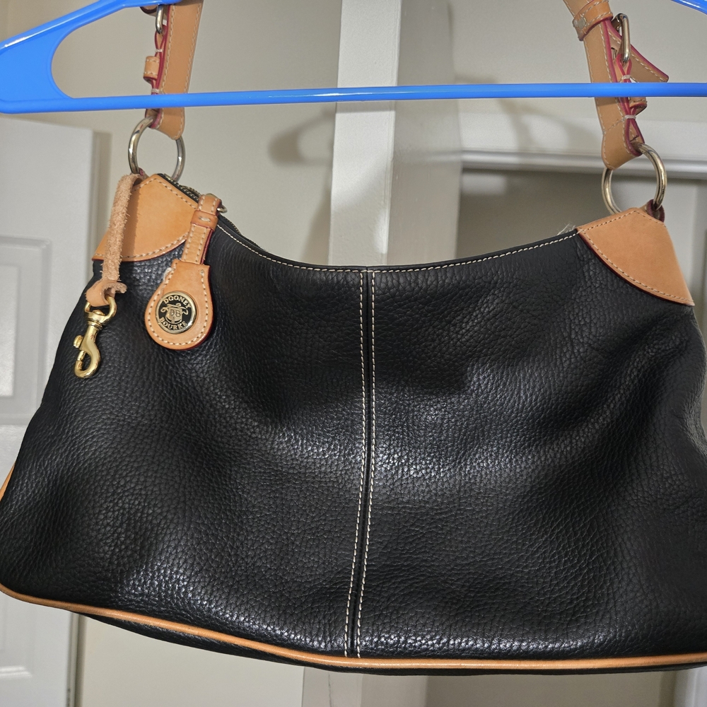 Black and Tan Leather Shoulder Bag DOONEY BOURKE